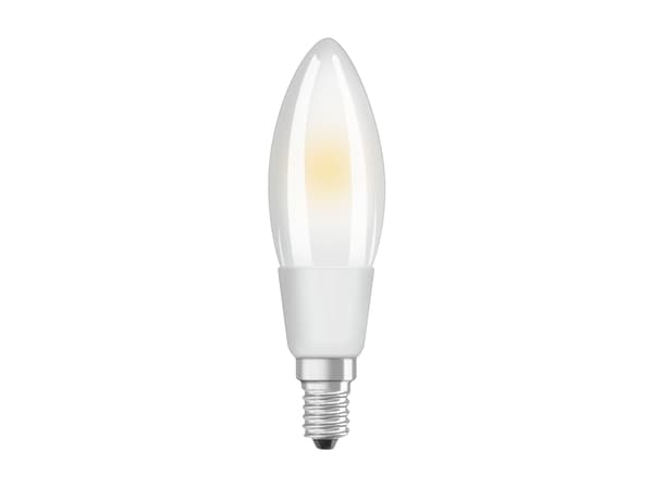 OSRAM LED SUPERSTAR - LED-glödlampa med filament - form: B35 - glaserad finish - E14 - 4.8 W (motsvarande 40 W) - klass F - varmt vitt ljus - 2700 K