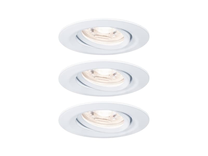 Paulmann 942.93, Nedtryckbar spotlight, Glödlampan/-lamporna kan inte bytas ut, 1 lampor, LED, 2700 K, Vit