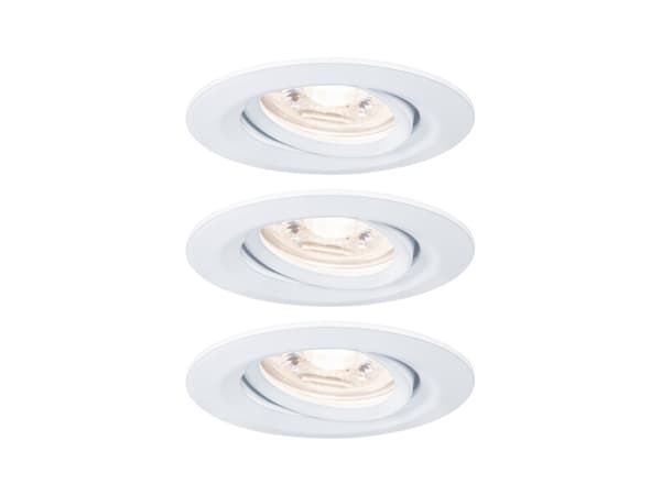 Recessed luminaire Nova mini Coin round moving LED 3x4W 310lm White Mat/Aluminum Hvit