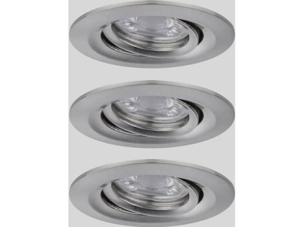 Paulmann 929.73, firkant, Tak/Vegg, Brushed Iron, Aluminium, Sykehus, Kontor, Utstillingslokale, IP23