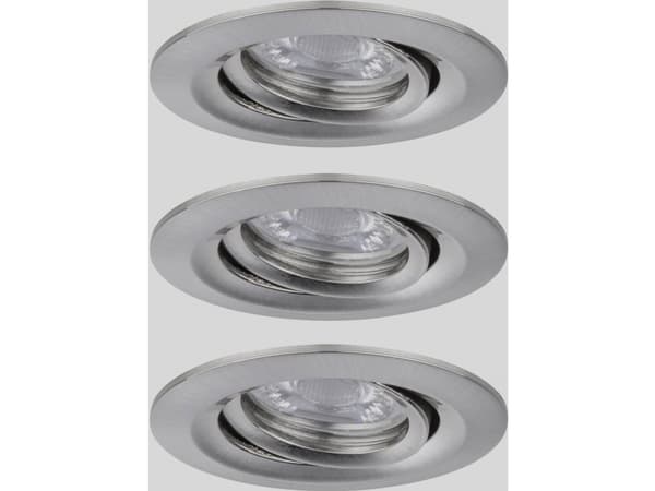 Paulmann 929.73, firkant, Tak/Vegg, Brushed Iron, Aluminium, Sykehus, Kontor, Utstillingslokale, IP23