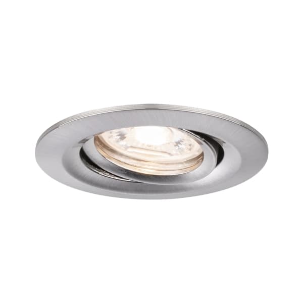 Paulmann 942.94, Nedtryckbar spotlight, Glödlampan/-lamporna kan inte bytas ut, 1 lampor, LED, 2700 K, Borstat järn