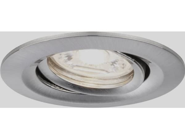 Paulmann 929.72, Rund, Innertak/vägg, Brushed Iron, Gjuten aluminium, Sjukhus, Kontor, Showroom, IP23