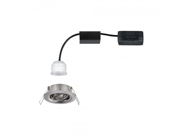 Paulmann 929.72, Rund, Innertak/vägg, Brushed Iron, Gjuten aluminium, Sjukhus, Kontor, Showroom, IP23