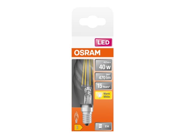 OSRAM LED STAR - LED hehkulamppu - muoto: BW35 - kirkas viimeistely - E14 - 4 W (vastaa 40 W) - luokka E - lämmin valkoinen valo - 2700 K