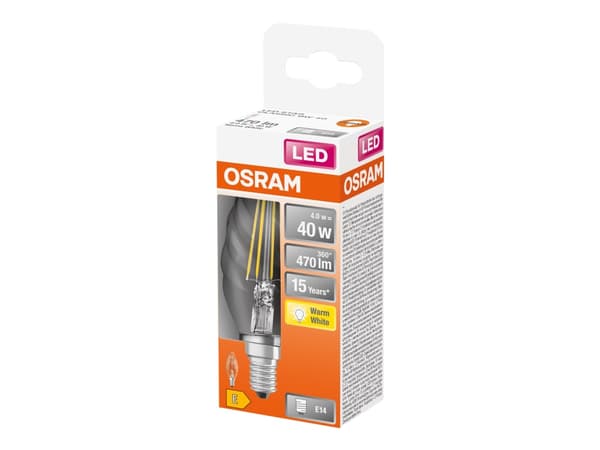 OSRAM LED STAR - LED hehkulamppu - muoto: BW35 - kirkas viimeistely - E14 - 4 W (vastaa 40 W) - luokka E - lämmin valkoinen valo - 2700 K