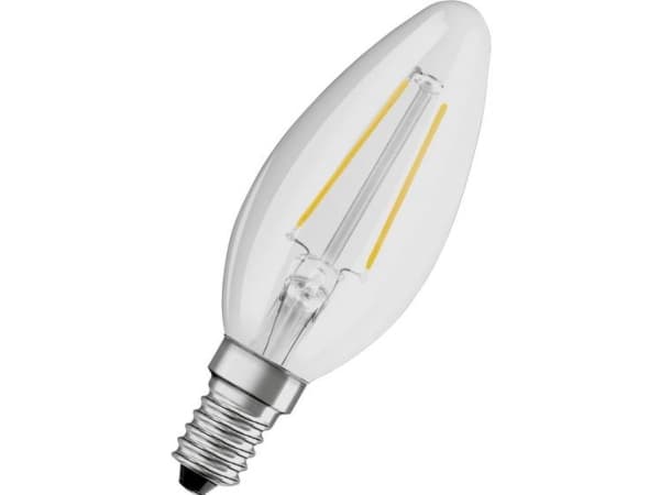 OSRAM LED STAR - LED-filamentlyspære - form: B35 - klar finish - E14 - 2.5 W (ekvivalent 25 W) - klasse F - kjølilg hvitt lys - 4000 K