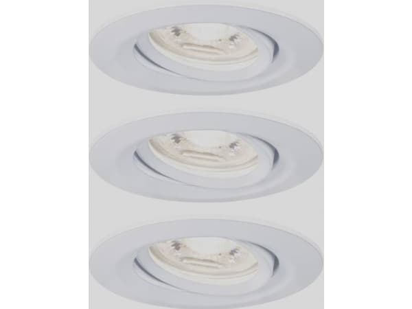 Paulmann 929.71, Rund, Tak/Vegg, Hvit, Aluminium, Sykehus, Kontor, Utstillingslokale, IP23