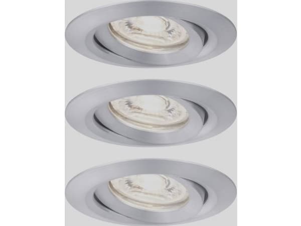 Paulmann 929.75, Rund, Tak/Vegg, Aluminium, Aluminium, Sykehus, Kontor, Utstillingslokale, IP23