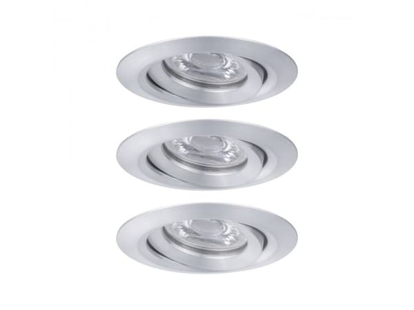 Paulmann 929.75, Rund, Tak/Vegg, Aluminium, Aluminium, Sykehus, Kontor, Utstillingslokale, IP23
