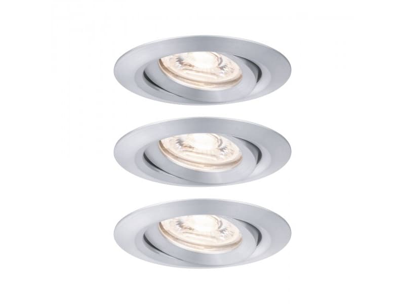 Paulmann 929.75, Rund, Innertak/vägg, Gjuten aluminium, Sjukhus, Kontor, Showroom, Gjuten aluminium, IP23