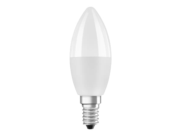 OSRAM LED STAR+ - LED-glödlampa - form: B37 - glaserad finish - E14 - 4.9 W (motsvarande 40 W) - klass F - RGB/varmt vitt ljus - 2700 K