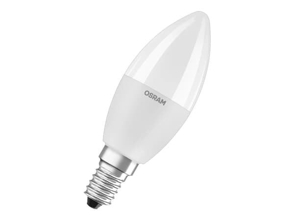 OSRAM LED STAR+ - LED-glödlampa - form: B37 - glaserad finish - E14 - 4.9 W (motsvarande 40 W) - klass F - RGB/varmt vitt ljus - 2700 K