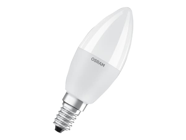 OSRAM LED STAR+ - LED-glödlampa - form: B37 - glaserad finish - E14 - 4.9 W (motsvarande 40 W) - klass F - RGB/varmt vitt ljus - 2700 K