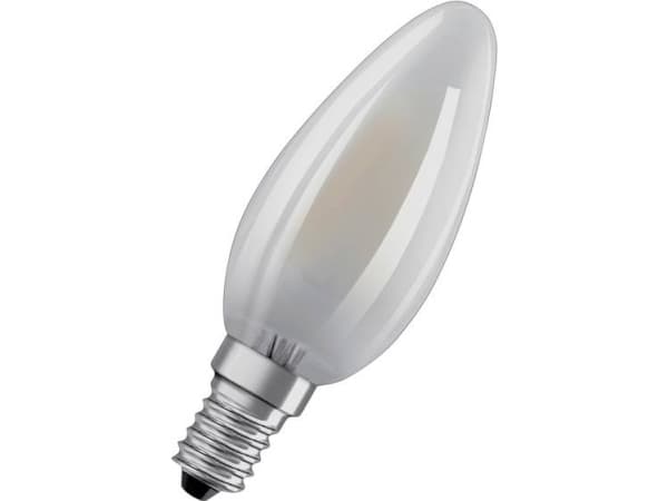 OSRAM LED STAR - LED-glödlampa med filament - form: B35 - glaserad finish - E14 - 4 W (motsvarande 40 W) - klass E - svalt vitt ljus - 4000 K
