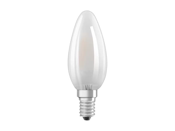 OSRAM LED STAR - LED-glödlampa med filament - form: B35 - glaserad finish - E14 - 4 W (motsvarande 40 W) - klass E - svalt vitt ljus - 4000 K