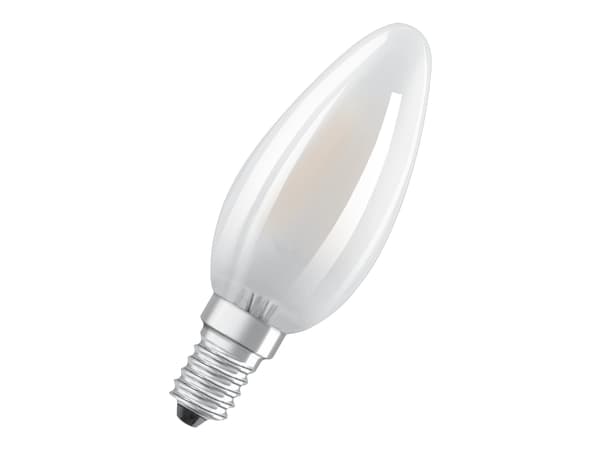 OSRAM LED STAR - LED-glödlampa med filament - form: B35 - glaserad finish - E14 - 4 W (motsvarande 40 W) - klass E - svalt vitt ljus - 4000 K