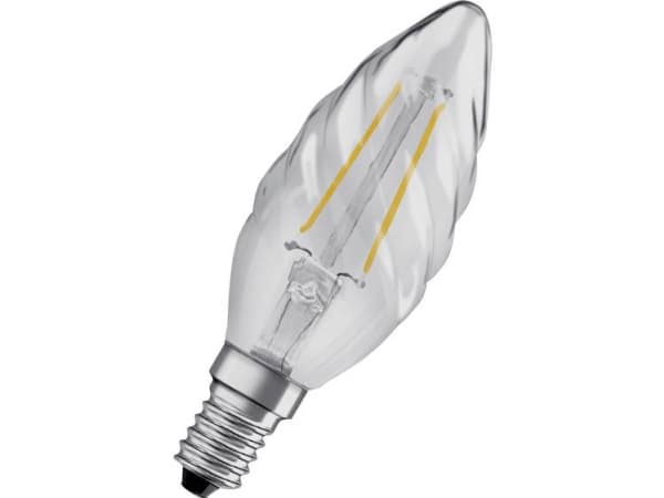 OSRAM LED STAR - LED-glödlampa med filament - form: BW35 - klar finish - E14 - 2.5 W (motsvarande 25 W) - klass F - varmt vitt ljus - 2700 K