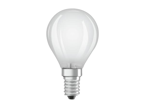 OSRAM STAR CLASSIC P - LED-filamentlyspære - form: P45 - mattslipt finish - E14 - 2.5 W (ekvivalent 25 W) - klasse F - varmt hvitt lys - 2700 K