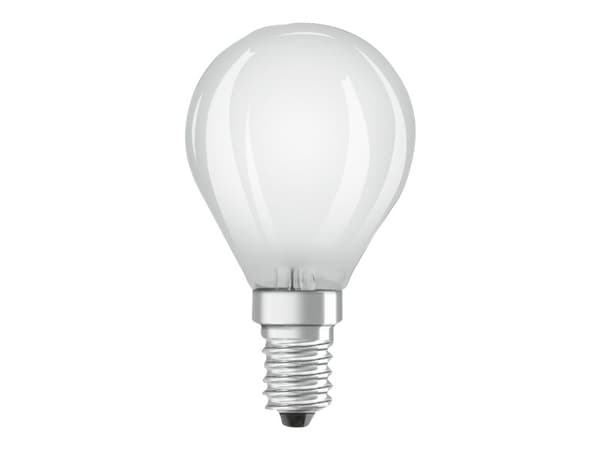 OSRAM STAR CLASSIC P - LED-filamentlyspære - form: P45 - mattslipt finish - E14 - 2.5 W (ekvivalent 25 W) - klasse F - varmt hvitt lys - 2700 K