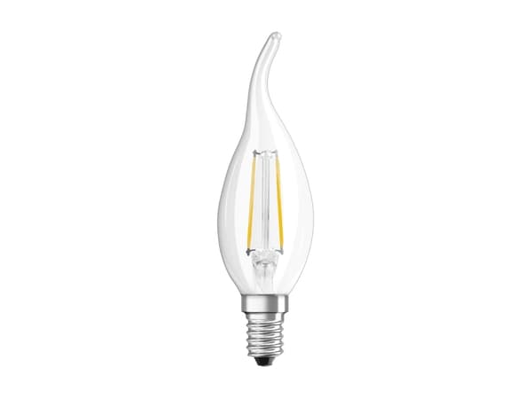 OSRAM LED STAR - LED-glödlampa med filament - form: BA35 - klar finish - E14 - 2.5 W (motsvarande 25 W) - klass F - varmt vitt ljus - 2700 K