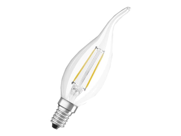 OSRAM LED STAR - LED-glödlampa med filament - form: BA35 - klar finish - E14 - 2.5 W (motsvarande 25 W) - klass F - varmt vitt ljus - 2700 K
