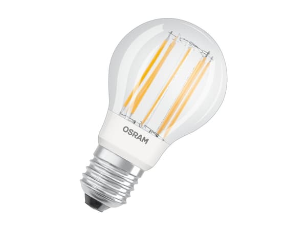 OSRAM LED SUPERSTAR - LED-glödlampa med filament - form: A60 - klar finish - E27 - 11 W (motsvarande 100 W) - klass D - varmt vitt ljus - 2700 K