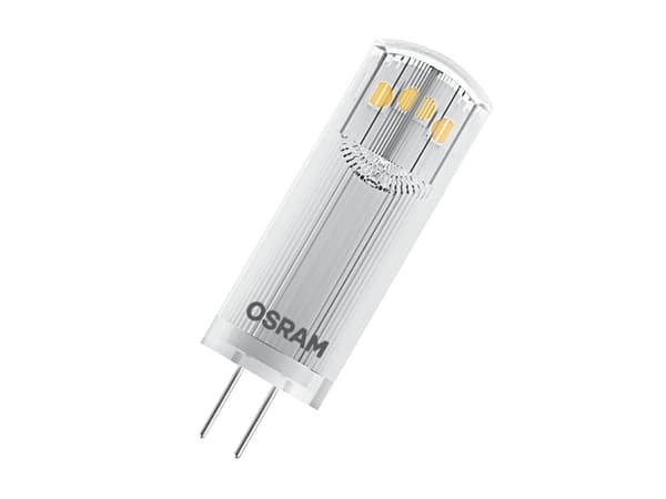 OSRAM PIN - LED-lyspære - form: T13 - klar finish - G4 - 1.8 W (ekvivalent 20 W) - klasse F - varmt hvitt lys - 2700 K
