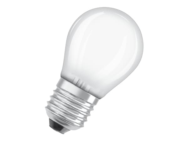 OSRAM Retrofit CLASSIC P - LED-filamentlyspære - form: P45 - mattslipt finish - E27 - 5 W (ekvivalent 40 W) - klasse F - varmt hvitt lys - 2700 K
