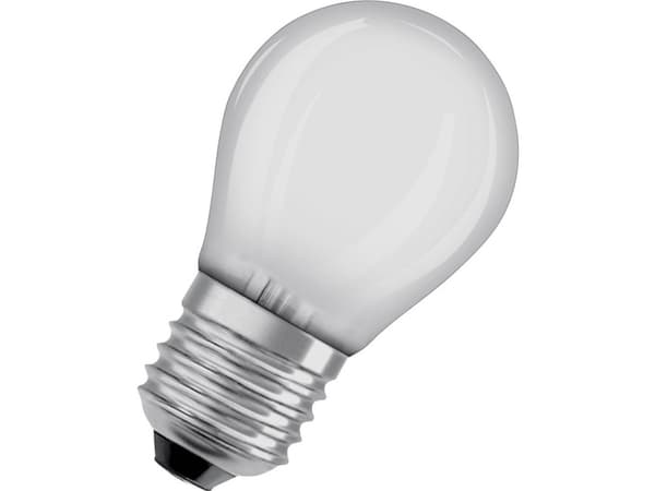 OSRAM Retrofit CLASSIC P - LED-filamentlyspære - form: P45 - mattslipt finish - E27 - 5 W (ekvivalent 40 W) - klasse F - varmt hvitt lys - 2700 K