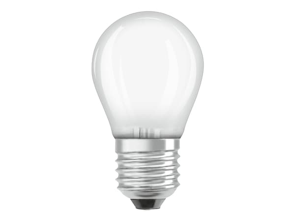 OSRAM Retrofit CLASSIC P - LED-filamentlyspære - form: P45 - mattslipt finish - E27 - 5 W (ekvivalent 40 W) - klasse F - varmt hvitt lys - 2700 K