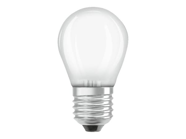 OSRAM Retrofit CLASSIC P - LED-filamentlyspære - form: P45 - mattslipt finish - E27 - 5 W (ekvivalent 40 W) - klasse F - varmt hvitt lys - 2700 K