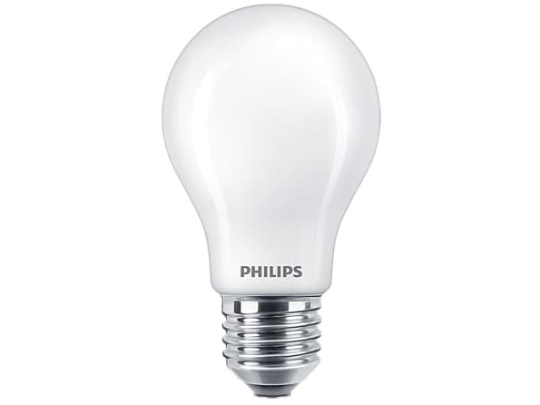 Philips LED Classic - LED-glödlampa - form: A60 - glaserad finish - E27 - 7.5 W (motsvarande 60 W) - klass F - varmvitt/flammljus - 2200/2500/2700 K