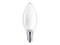 Miniatyrbild 2 av 5: Philips - LED-glödlampa - form: B35 - glaserad finish - E14 - 4.3 W (motsvarande 40 W) - klass F - varmt vitt ljus - 2700 K (paket om 2)
