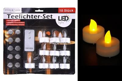 Stern - 10st LED-värmeljus med fjärrkontroll