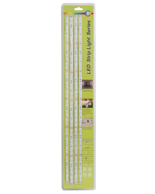 Set av 4 LED-slingor Flerfärgad 16 Färger Fjärrkontroll 60 cm KALADAN