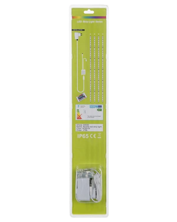 Set av 4 LED-slingor Flerfärgad 16 Färger Fjärrkontroll 60 cm KALADAN