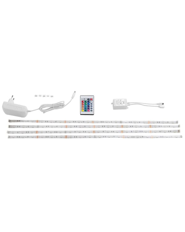 Set av 4 LED-slingor Flerfärgad 16 Färger Fjärrkontroll 60 cm KALADAN