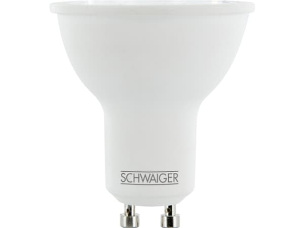 Schwaiger HAL400 - LED-lyspære - GU10 - 4.8 W (ekvivalent 50 W) - klasse A+ - varmt hvitt lys - 2700 K - hvit