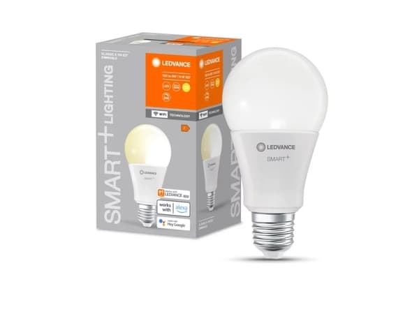 LEDVANCE SMART+ - LED-glödlampa - form: A75 - E27 - 14 W (motsvarande 100 W) - klass F - varmt vitt ljus - 2700 K - vit
