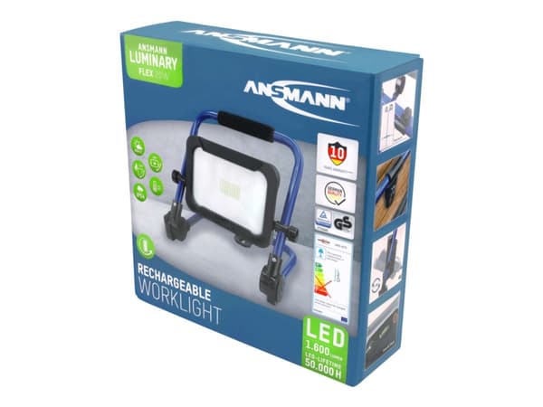 ANSMANN FL1600R - Valonheittimet - LED - 20 W - luonnonvalo - 5000 K - valonheittimet - vaalea, sininen
