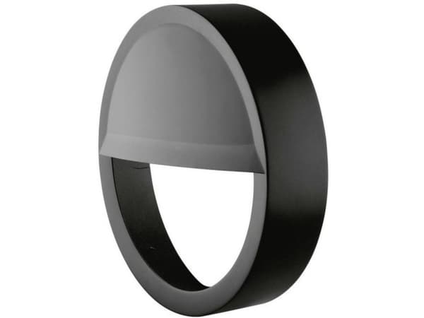 Væg-/Loftarmatur Surface Outdoor halvskærm 300 (15W) sort
