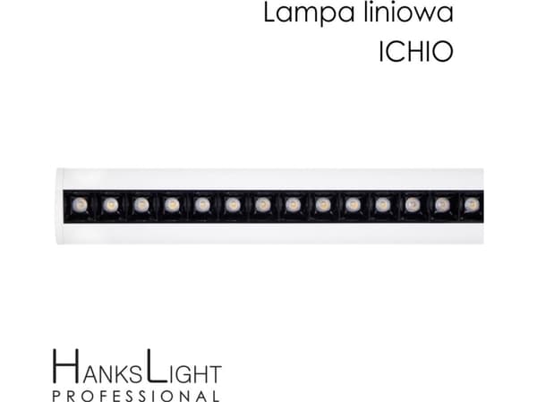 Hengende lampe HanksLight LED-lampe, HanksLight, lineær, hvit, aluminium, nedhengt, 1264 mm, ned36W, SMD, AC230V, 4000K-W