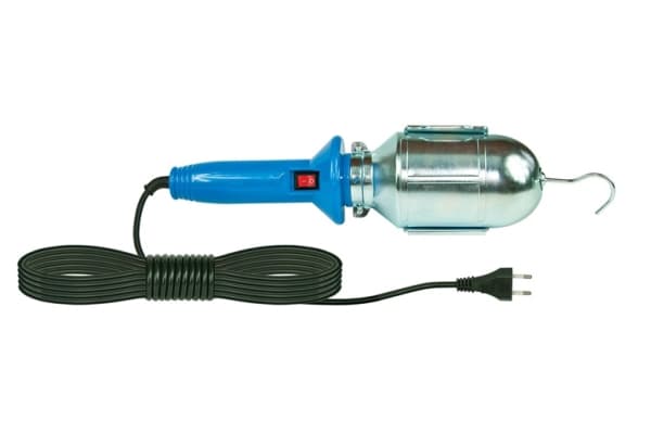 Pawbol Verkstedarmatur 60W E27 blå /H05RN-F 2x0,75 5m/ IP20 D.3031G