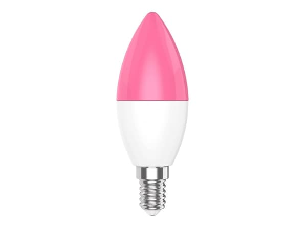 Woox R9075 - LED-glödlampa - E14 - 5 W (motsvarande 40 W) - klass F - RGB/mjukt varmt vitt ljus - 2700-6500 K