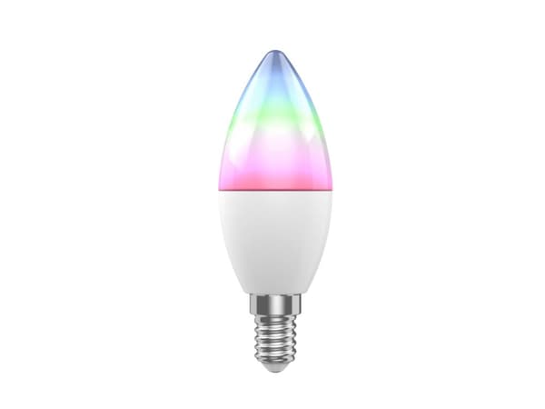 Woox R9075 - LED-glödlampa - E14 - 5 W (motsvarande 40 W) - klass F - RGB/mjukt varmt vitt ljus - 2700-6500 K