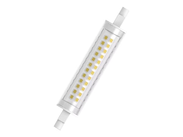 OSRAM LED SLIM LINE - LED-glödlampa - form: majs - klar finish - R7s - 12 W (motsvarande 100 W) - klass E - varmt vitt ljus - 2700 K