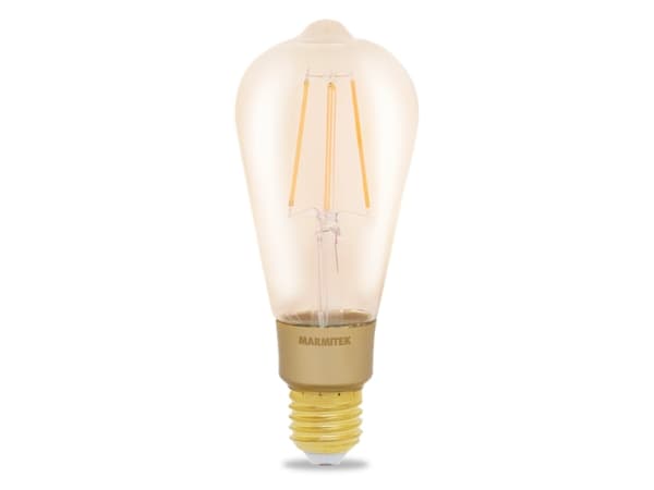 Marmitek Smart me Smart comfort Glow XLI - LED-glödlampa med filament - form: ST64 - E27 - 6 W (motsvarande 40 W) - klass E - varmt vitt ljus - 2500