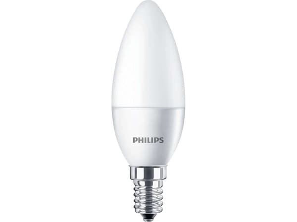 Philips CorePro LEDcandle - LED-glödlampa - form: B35 - glaserad finish - E14 - 5.5 W (motsvarande 40 W) - klass A+ - varmt vitt ljus - 2700 K