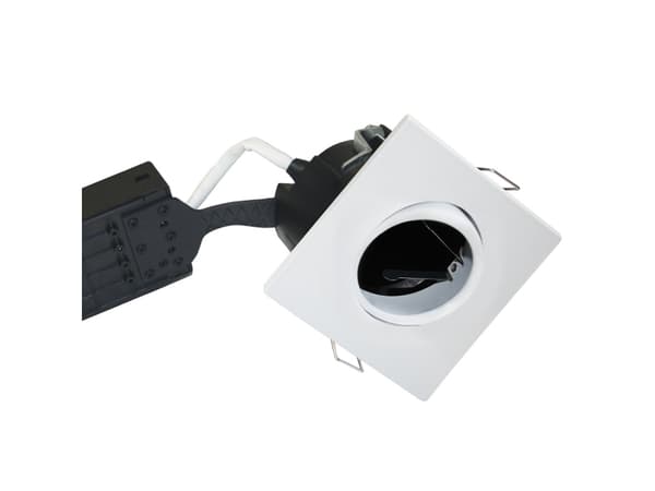 Uni Install downlight, uden lyskilde, hvid, firkantet